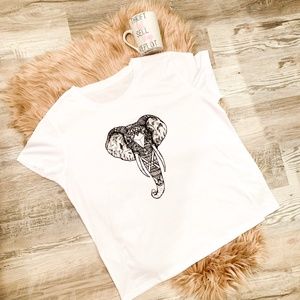 Tops - Ornate Elephant Graphic Tee - NWOT Tops - Ornate Elephant Graphic Tee - NWOT